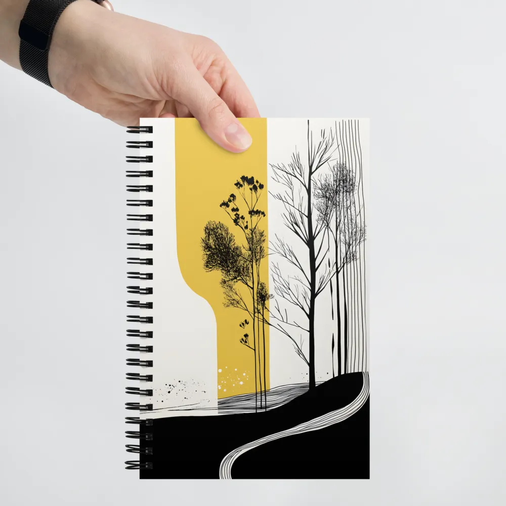 Whispers of Nature: An Abstract Landscape | Spiral Notebook