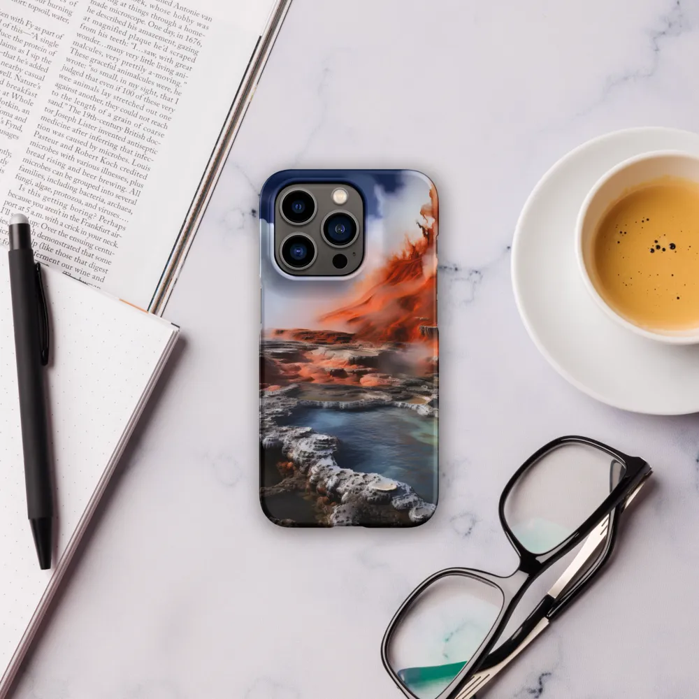 Nature's Fury: The Volcano's Expression | Phone Case |  14 Pro | Snap Case | Matte