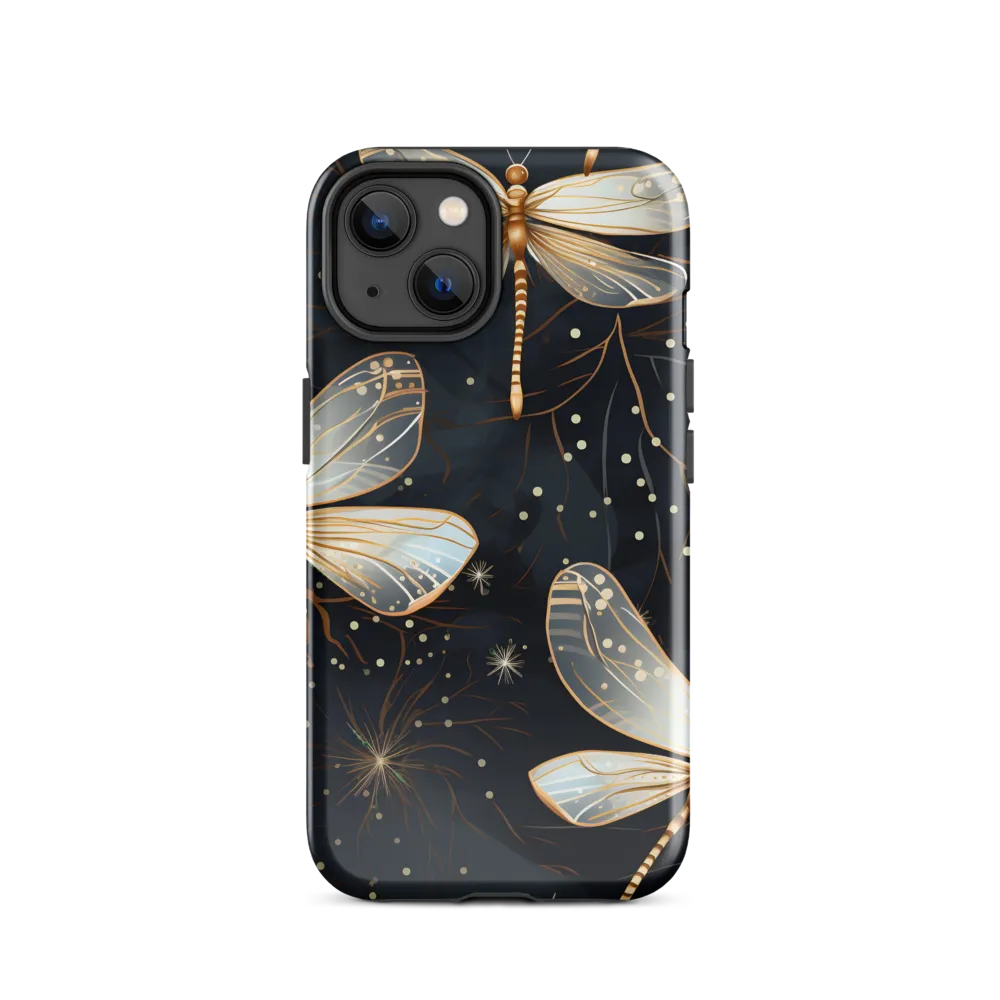 Ethereal Dance: Dragonflies in a Midnight Garden