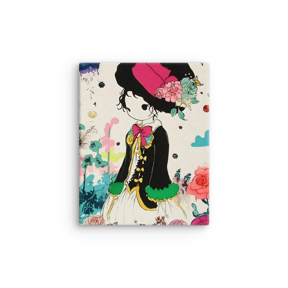 Whimsical Garden Reverie | Thin Canvas | 8″×10″