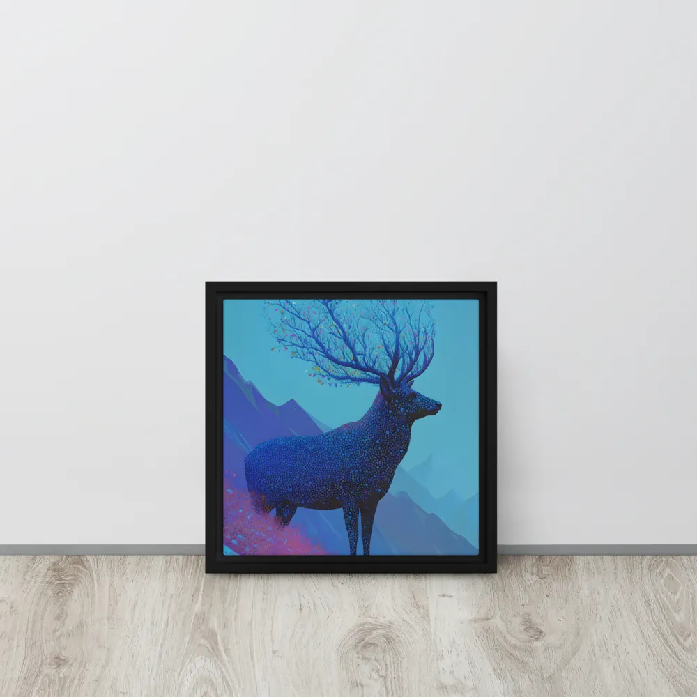 Ethereal Harmony | Canvas with Black Frame | 12″×12″