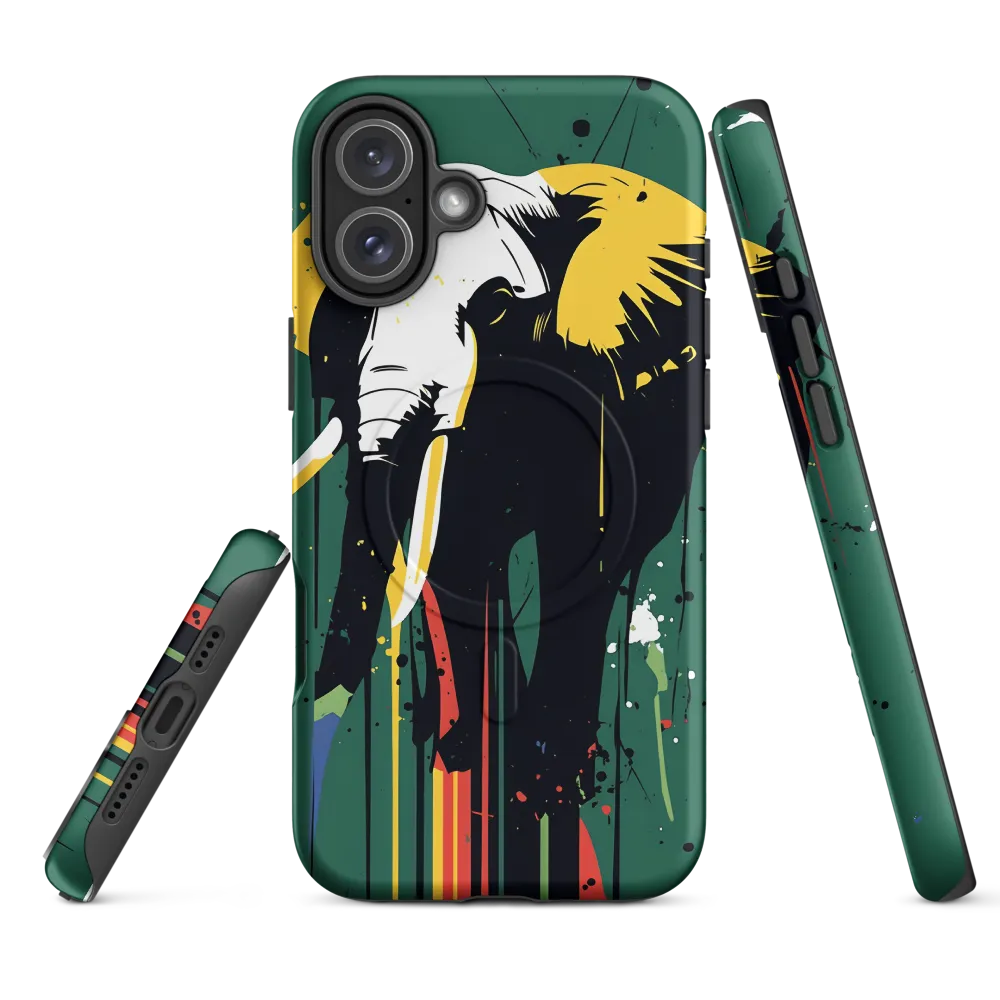 Majestic Minimalism: The Colorful Elephant