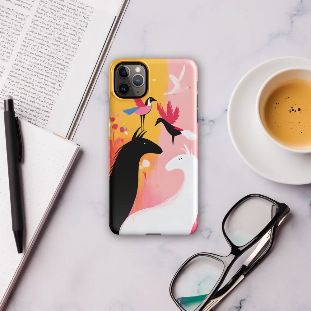 Harmony in Contrast: Horses and Birds | Phone Case |  11 Pro Max | Snap Case | Glossy