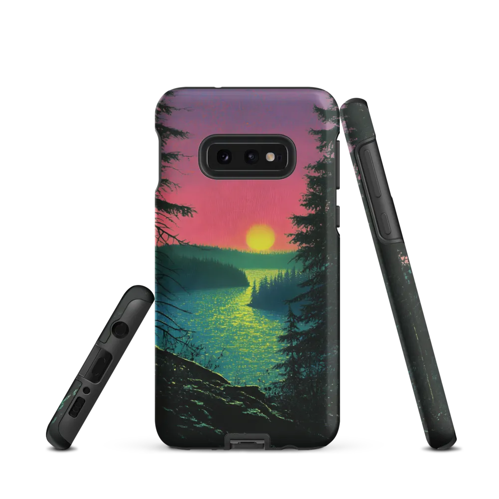 Serene Sunset by the Tranquil River