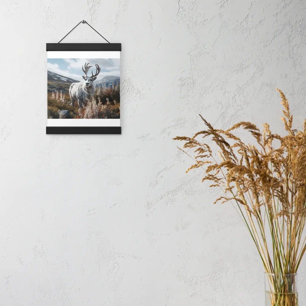 Majestic Harmony: The Reindeer in Nature | Poster With Black Wood Hanger | 8″×10″