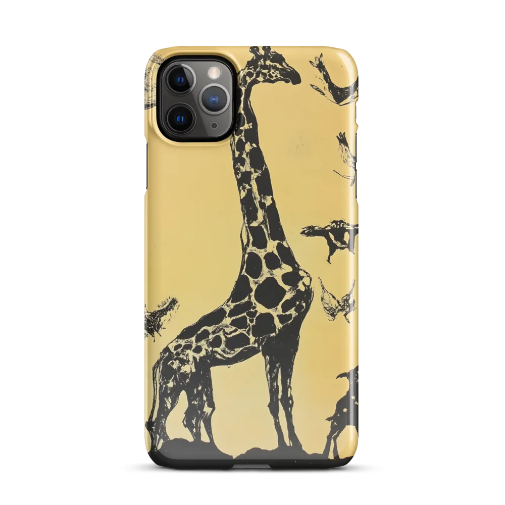 Whimsical Harmony of Giraffe and Birds | Phone Case |  11 Pro Max | Snap Case | Glossy