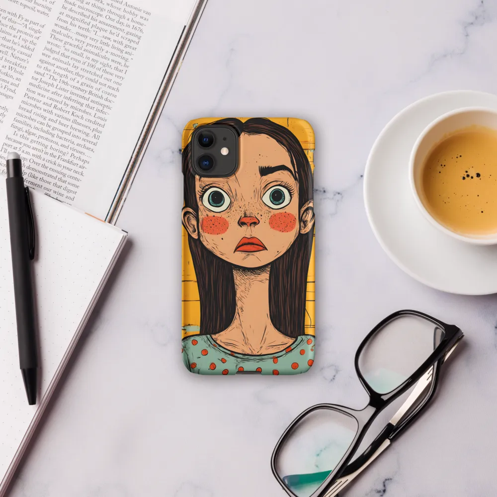 Wide-Eyed Portrait on Distressed Yellow Planks
