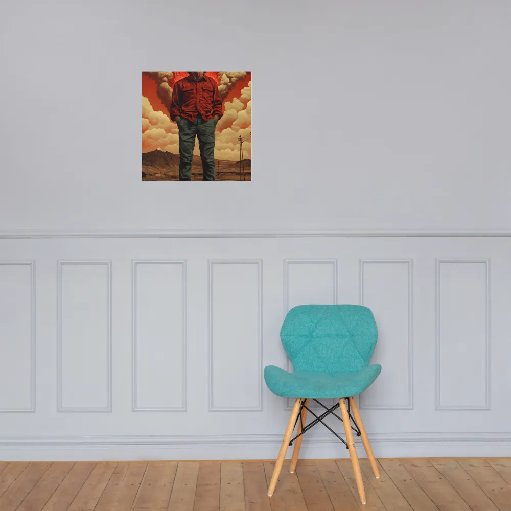 Defiant Spirit in a Surreal Landscape | Poster | 18″×18″