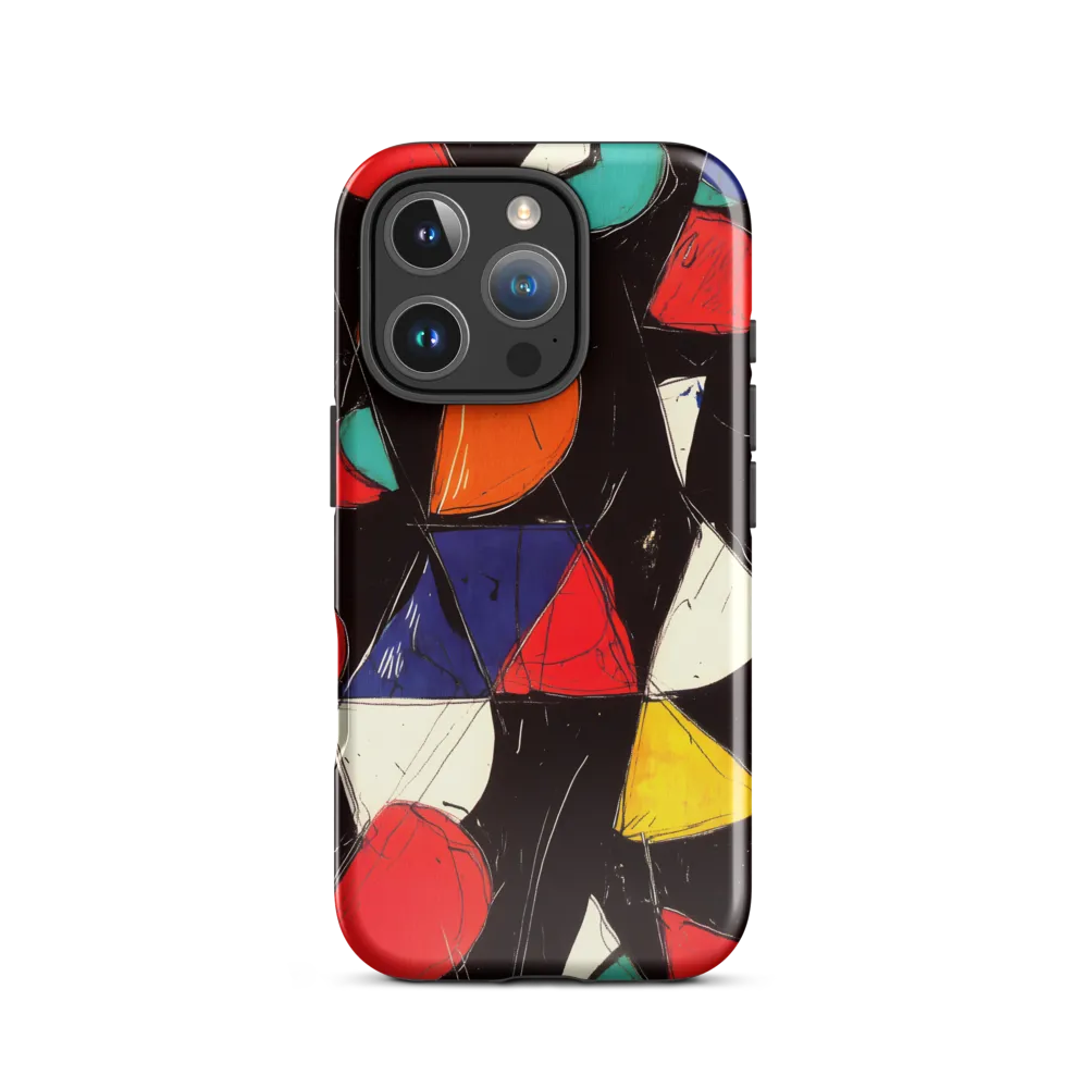 Vibrant Geometric Symphony | Phone Case |  16 Pro | Tough Case | Glossy