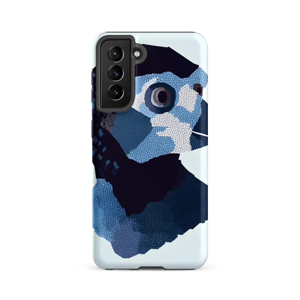 Abstract Avian Portrait in Blue