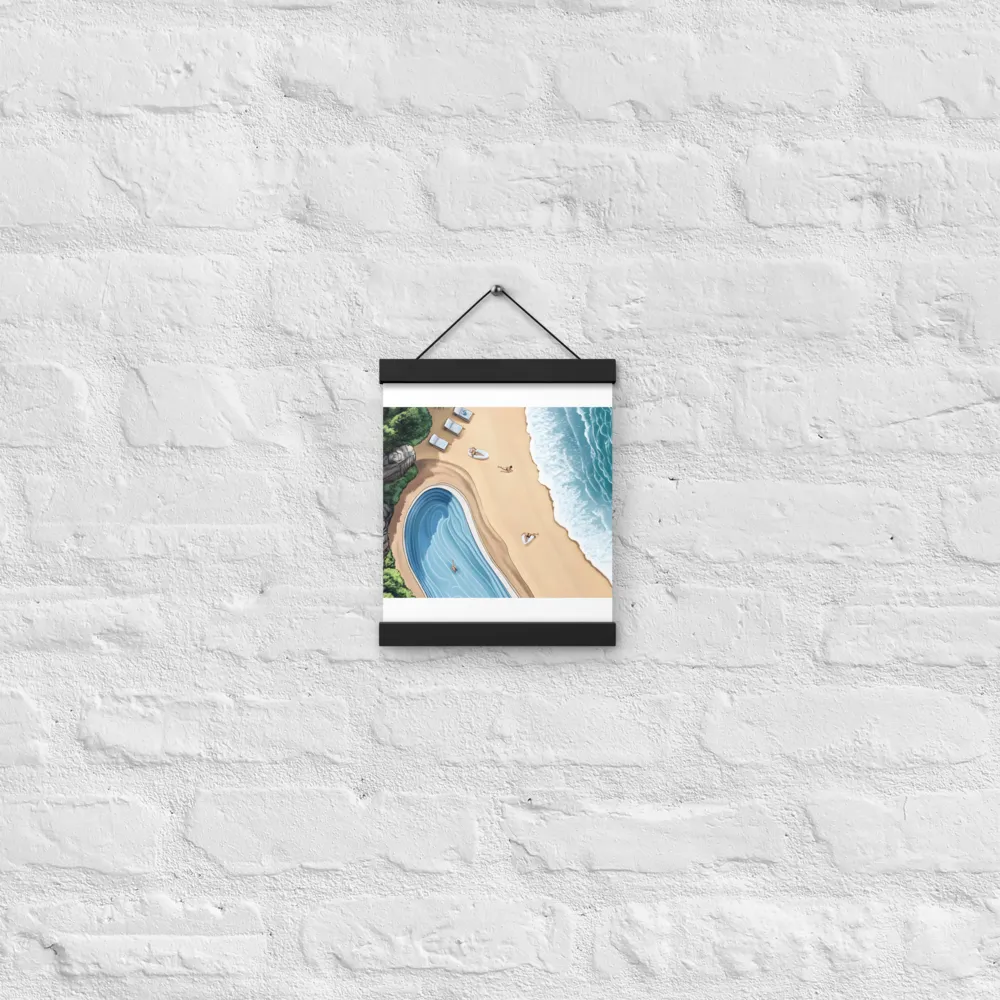 Serenity by the Shore | Poster With Black Wood Hanger | 8″×10″