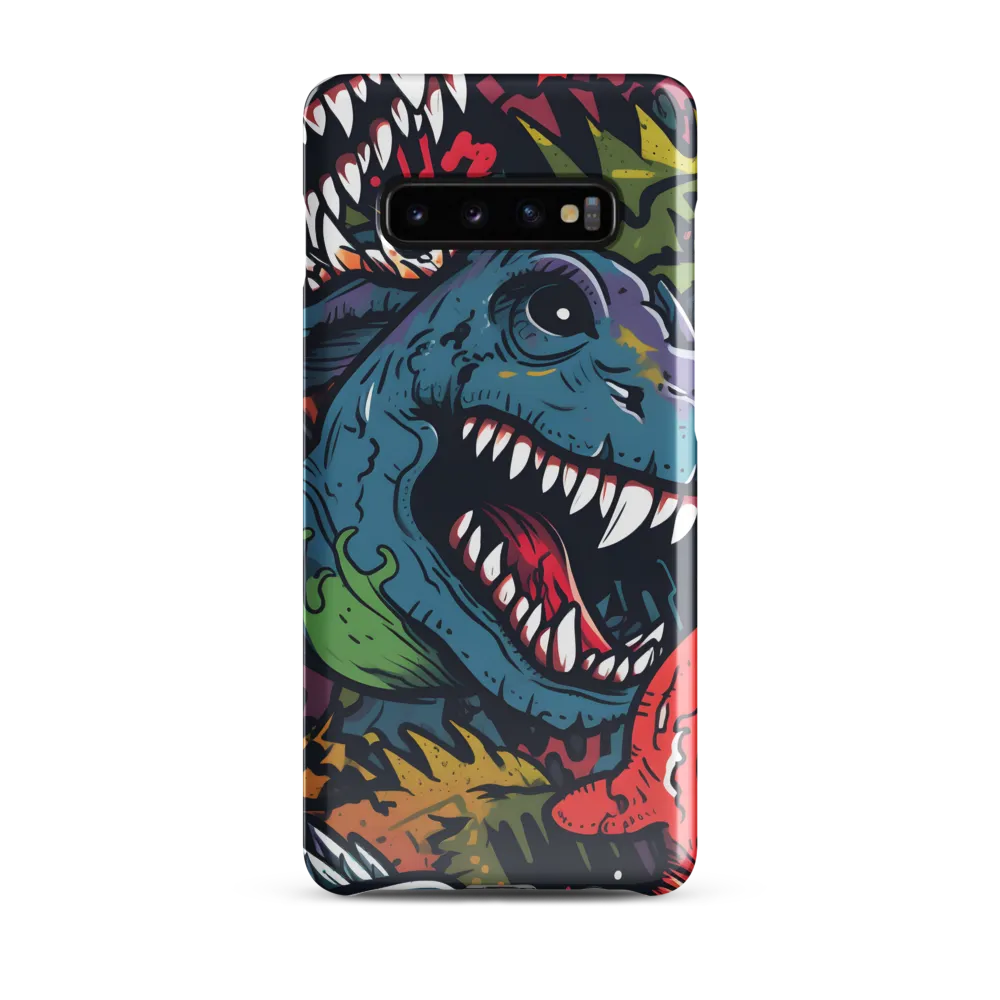 Dino Mania: A Colorful Frenzy | Phone Case |  S10 Plus | Snap Case | Glossy