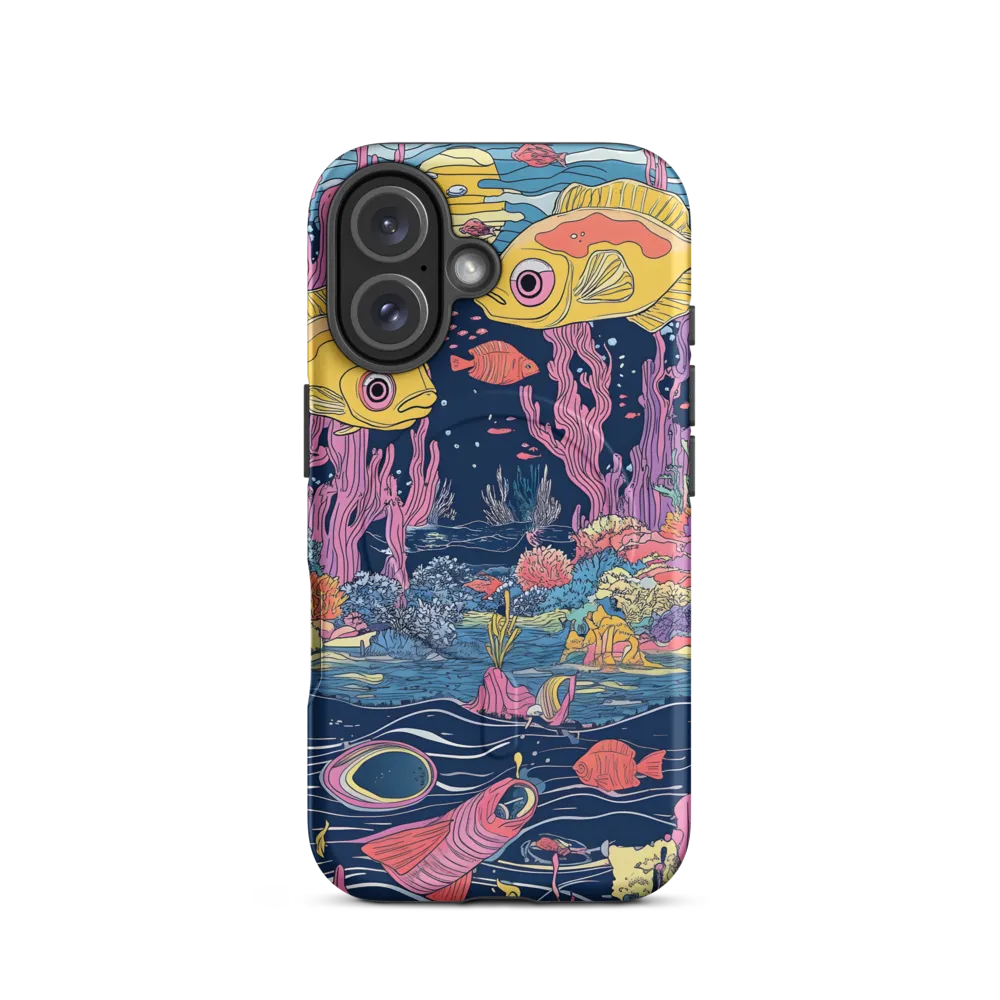 Underwater Dreamscape: A Playful Encounter | Phone Case |  16 | MagSafe® Tough Case | Matte