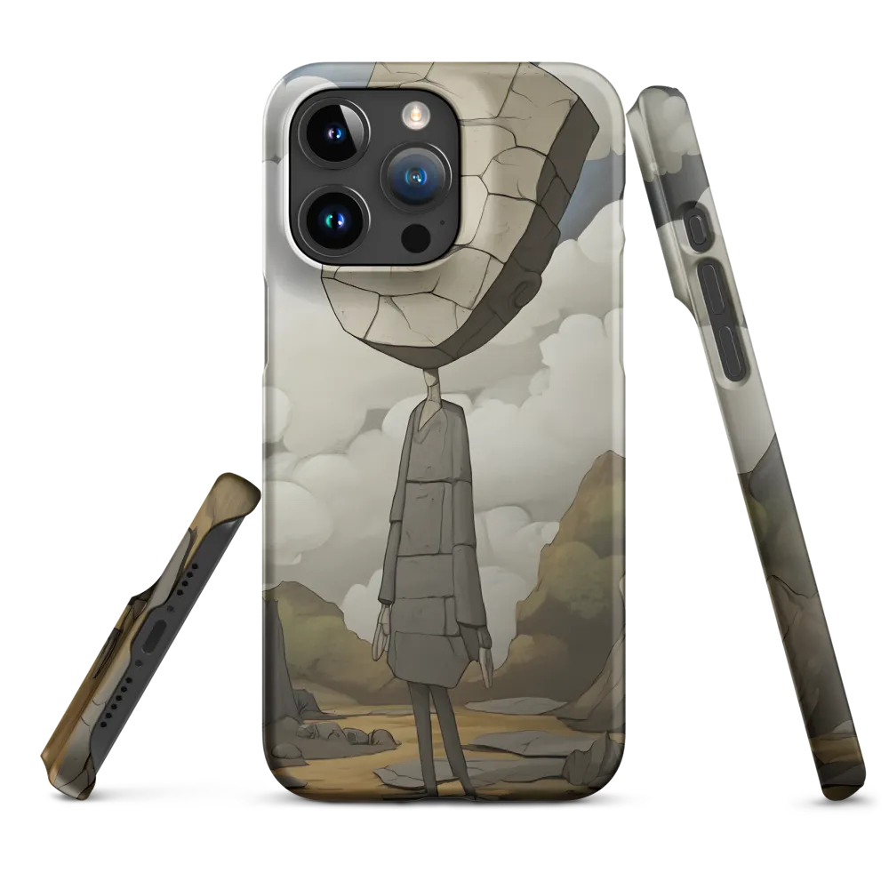Whimsical Stone Figure in a Rocky Landscape | Phone Case |  15 Pro Max | Snap Case | Matte