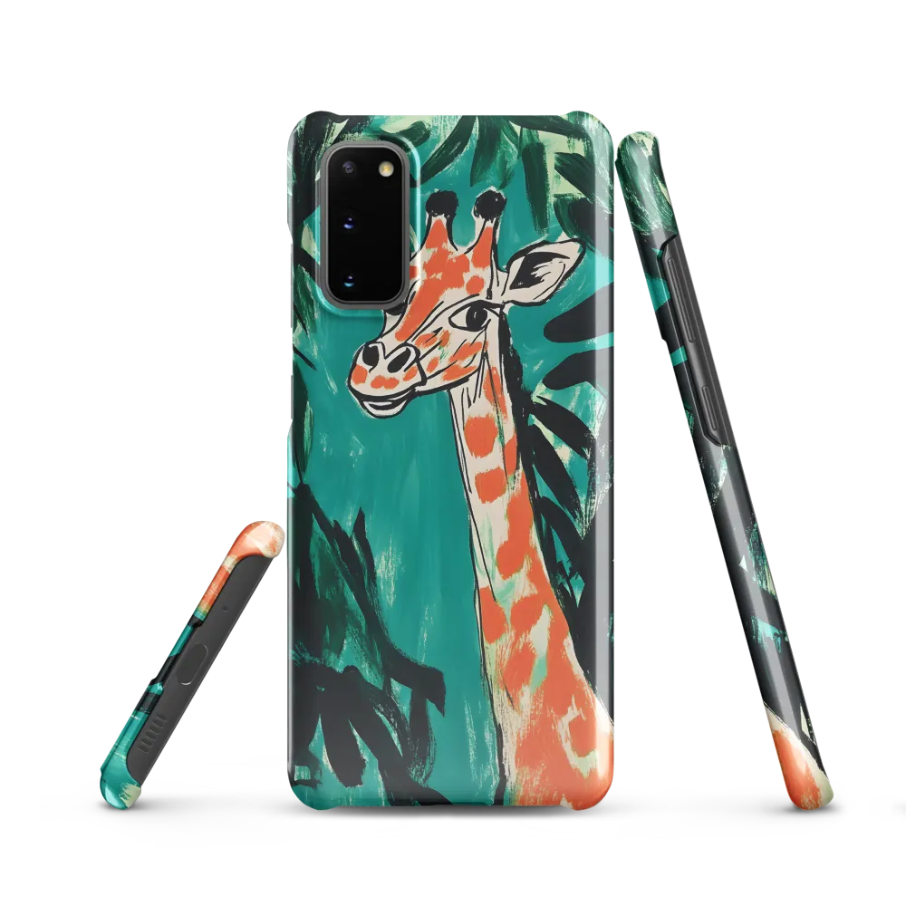 Curious Giraffe in Lush Greenery | Phone Case |  S20 | Snap Case | Glossy