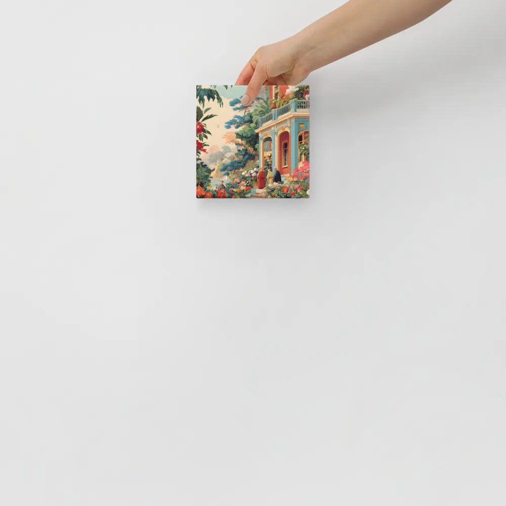 Villa in Bloom 
 Canvas | 6″x 6″