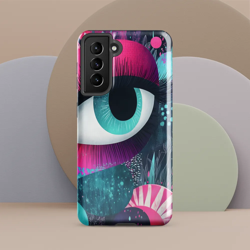 Iris in Magenta and Teal