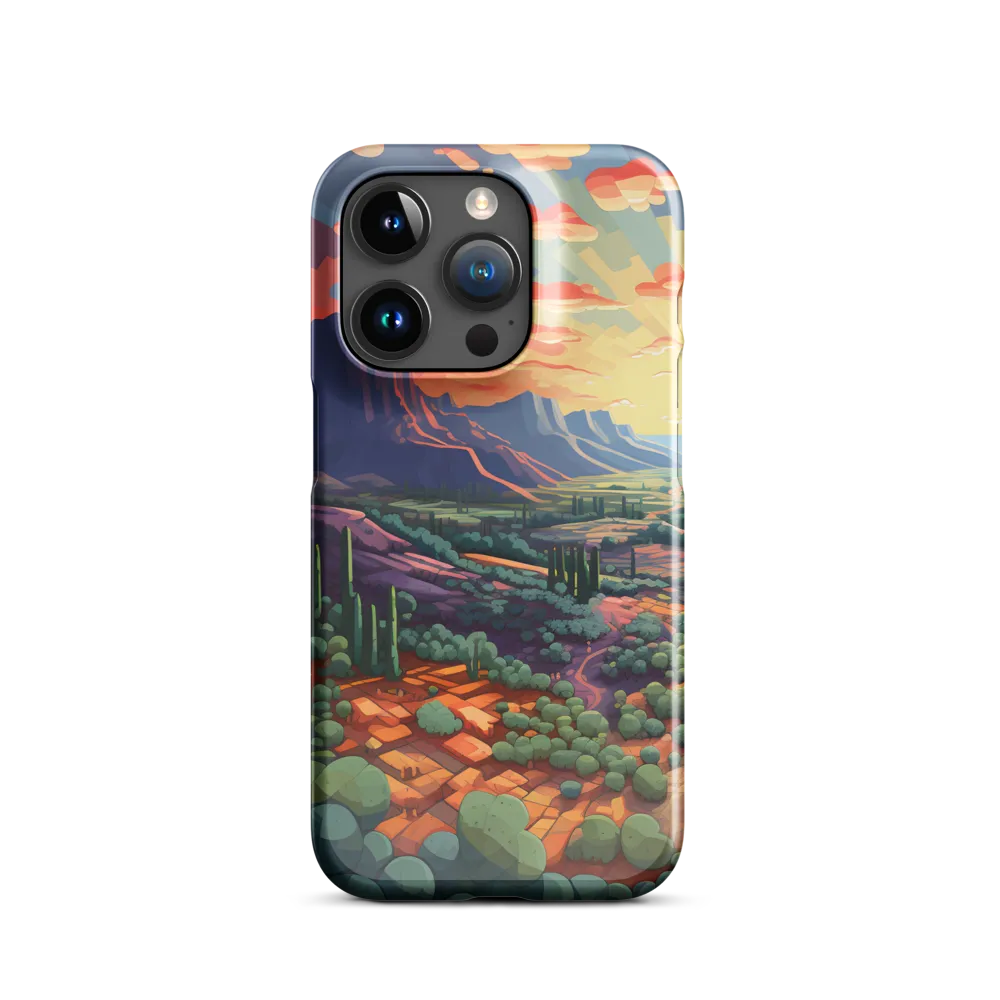 Desert Serenity at Dusk | Phone Case |  15 Pro | Snap Case | Glossy