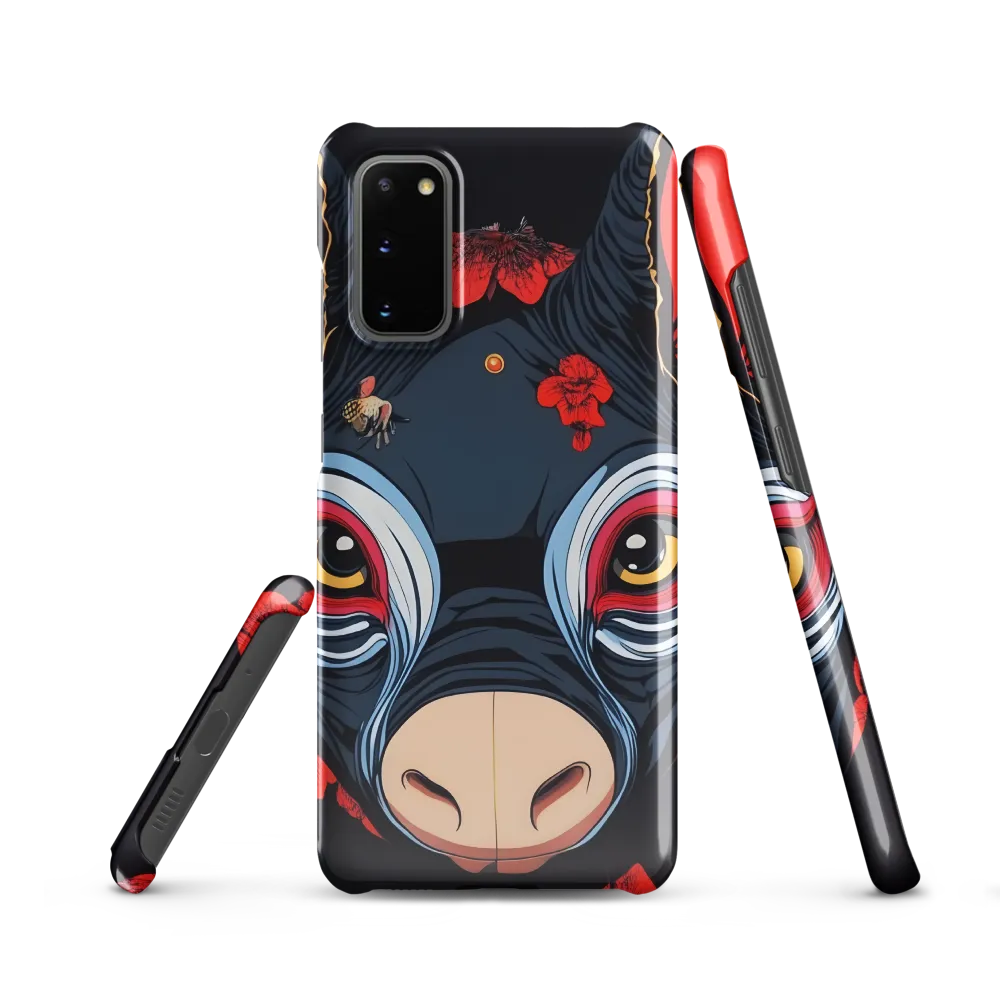 Mystical Bull with Floral Motifs