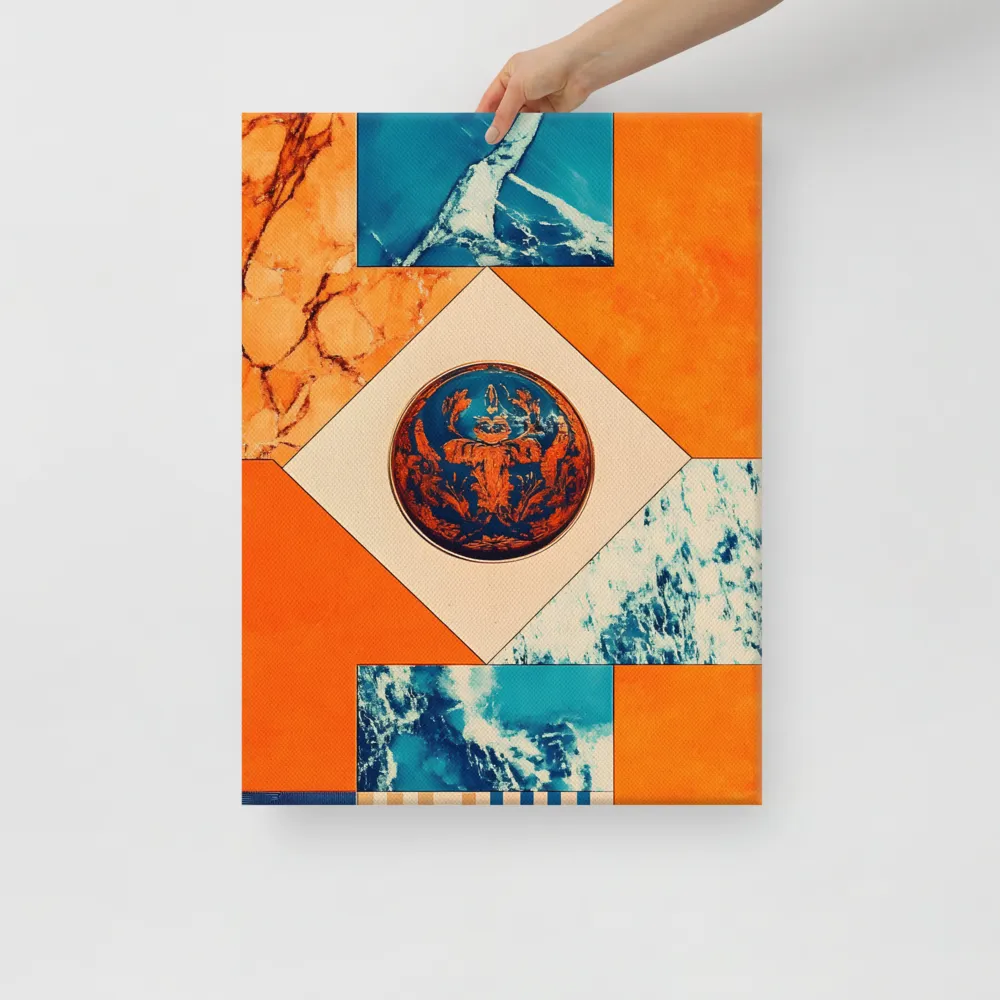 Harmonious Encounters: Abstract Geometry | Canvas | 18″×24″