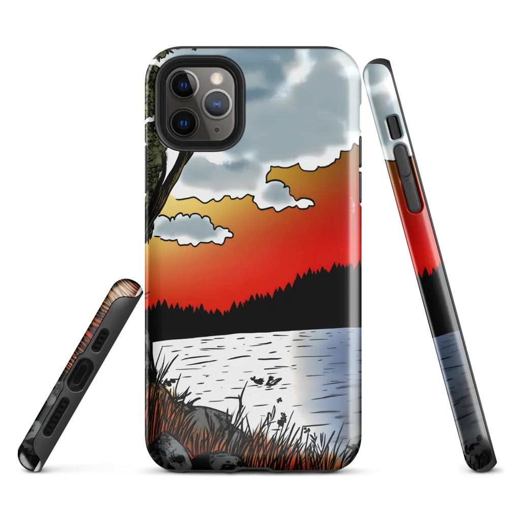 Serene Sunset Over the Lake | Phone Case |  11 Pro Max | Tough Case | Glossy