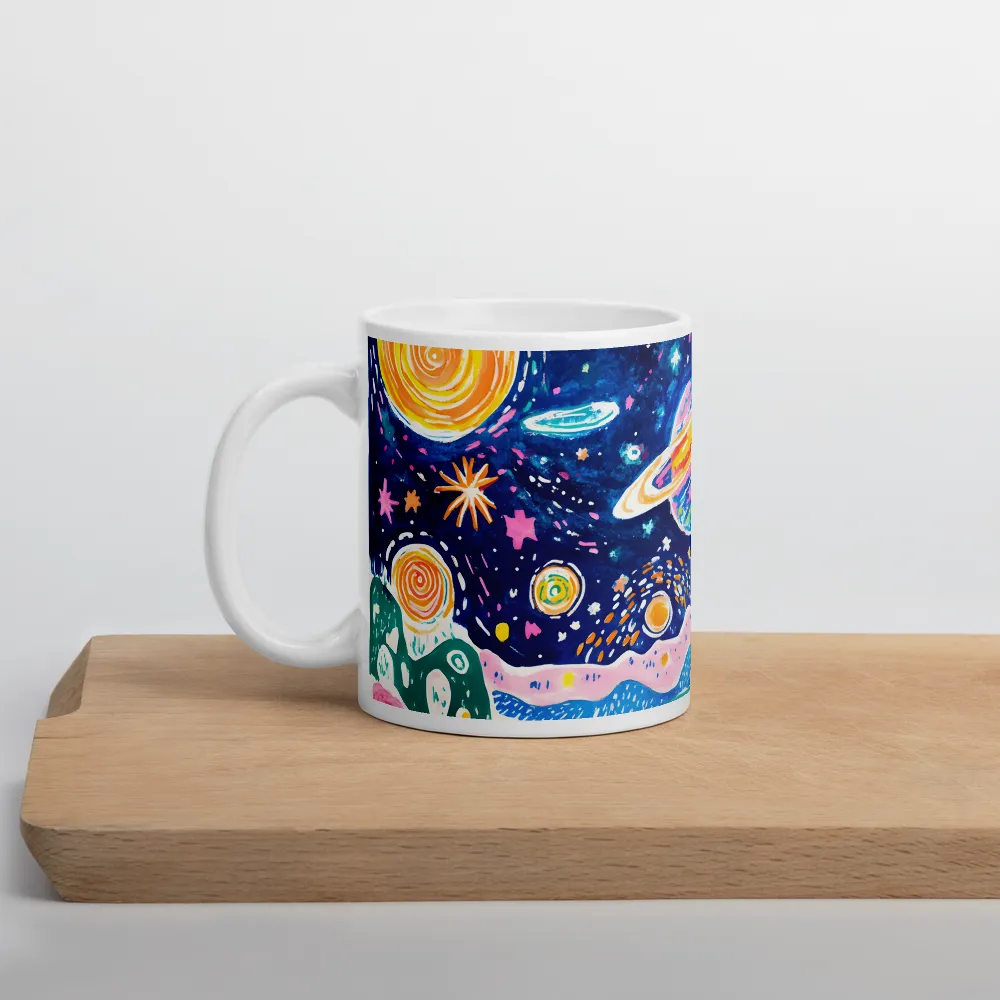 Whimsical Cosmic Landscape | Mug with White inside | 11 oz