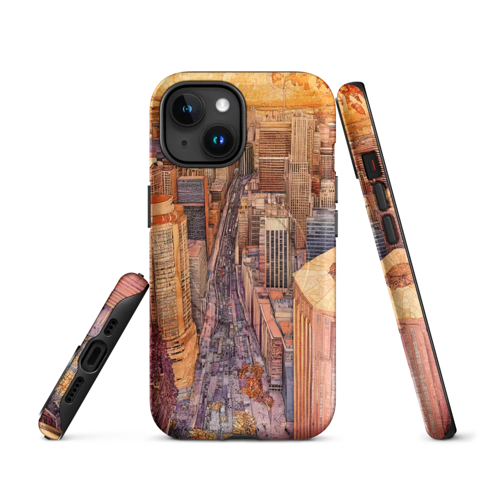 Mosaic Cityscape at Dusk