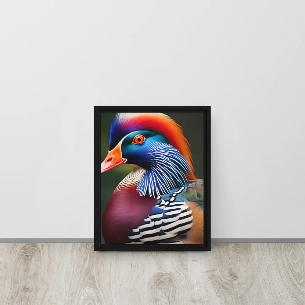 The Majestic Mandarin | Canvas with Black Frame | 11″×14″