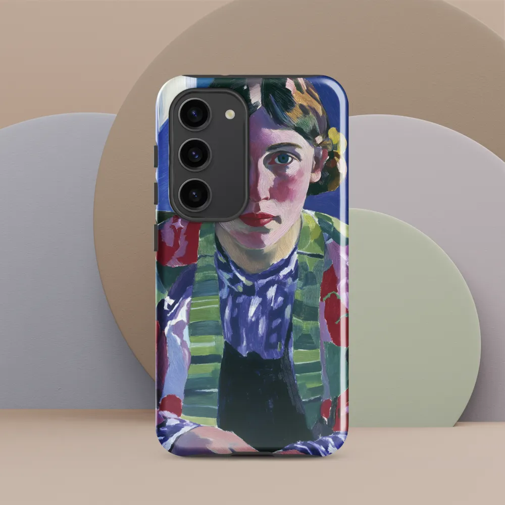 Vibrant Gaze: A Modernist Portrait