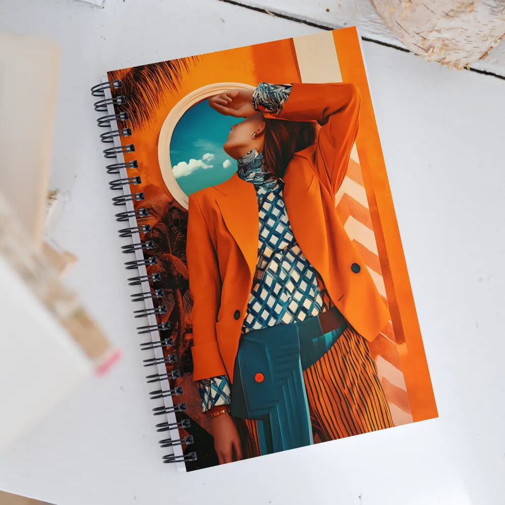 Vibrant Interplay: A Fusion of Fashion and Nature | Spiral Notebook