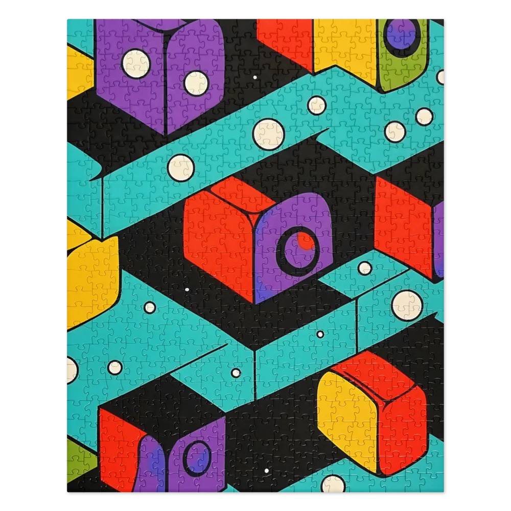 Vibrant Geometric Harmony | Jigsaw Puzzle | 520 pieces