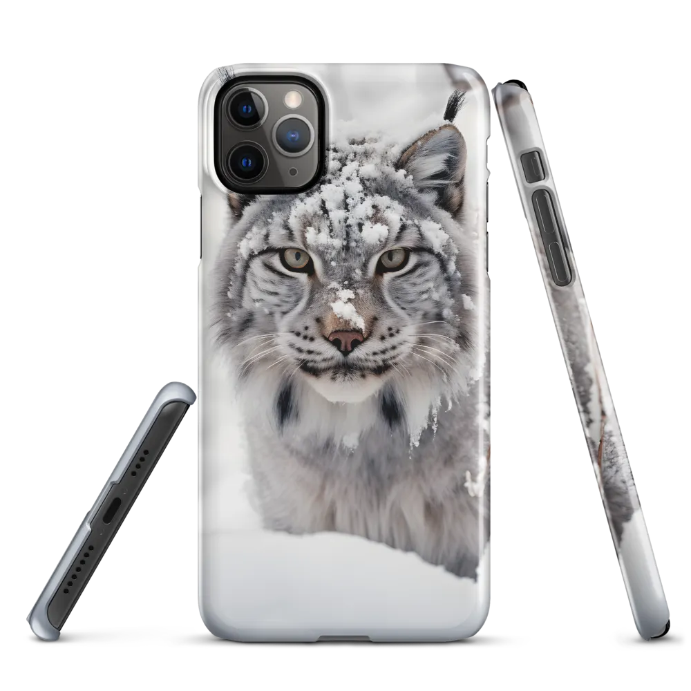 Whispers of Winter: The Lynx in Snow | Phone Case |  11 Pro Max | Snap Case | Glossy