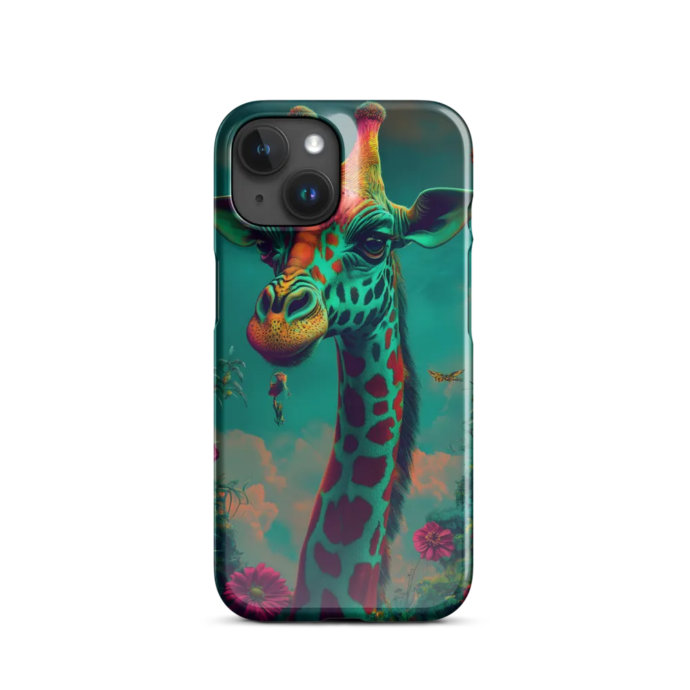 Whimsical Giraffe Among Blossoms