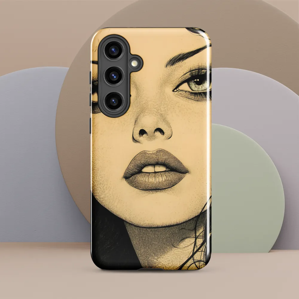 Enigmatic Gaze | Phone Case |  S24 Plus | Tough Case | Glossy