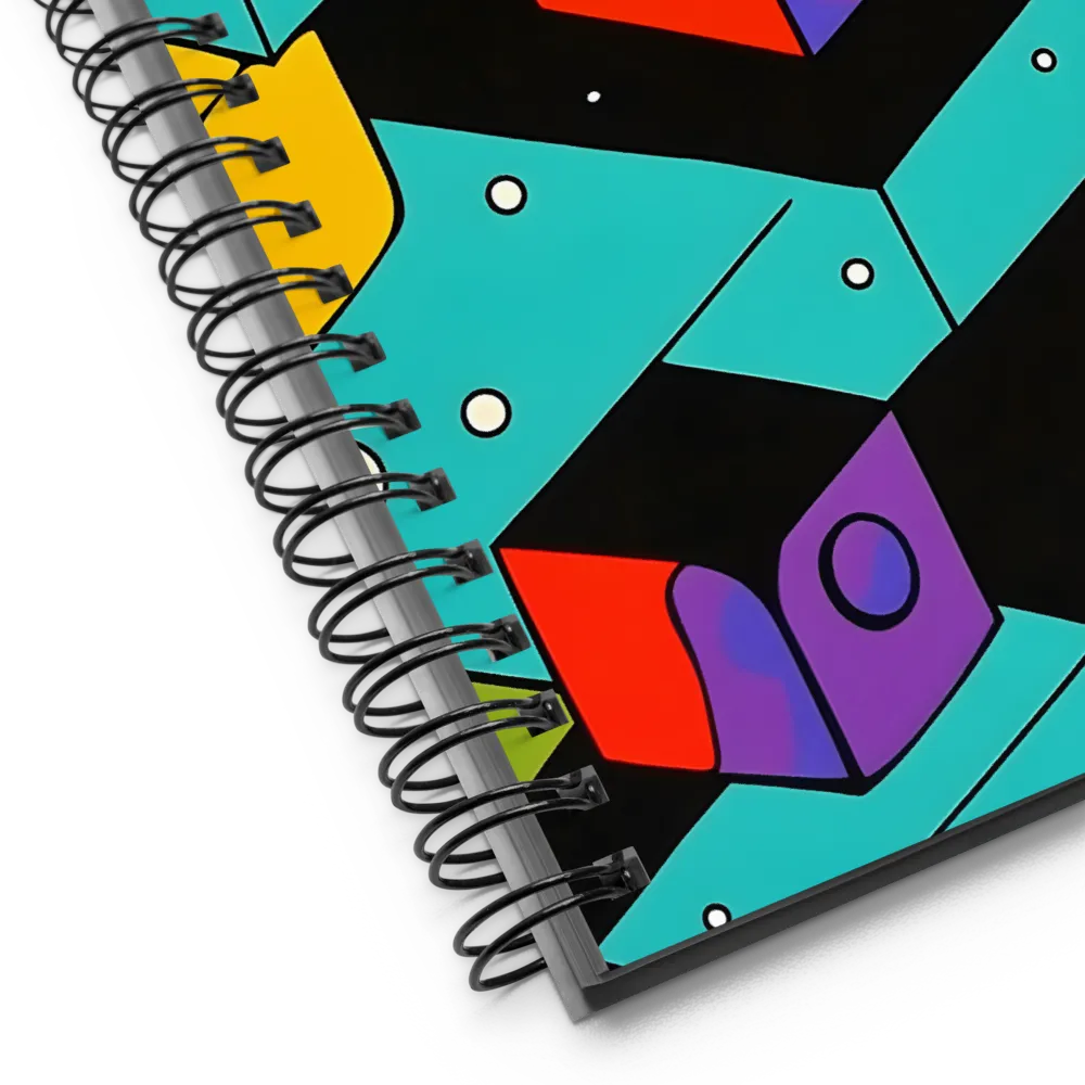 Vibrant Geometric Harmony | Spiral Notebook