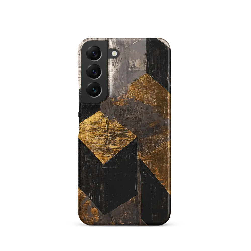 Geometric Harmony in Gold and Black | Phone Case |  S22 | Snap Case | Matte