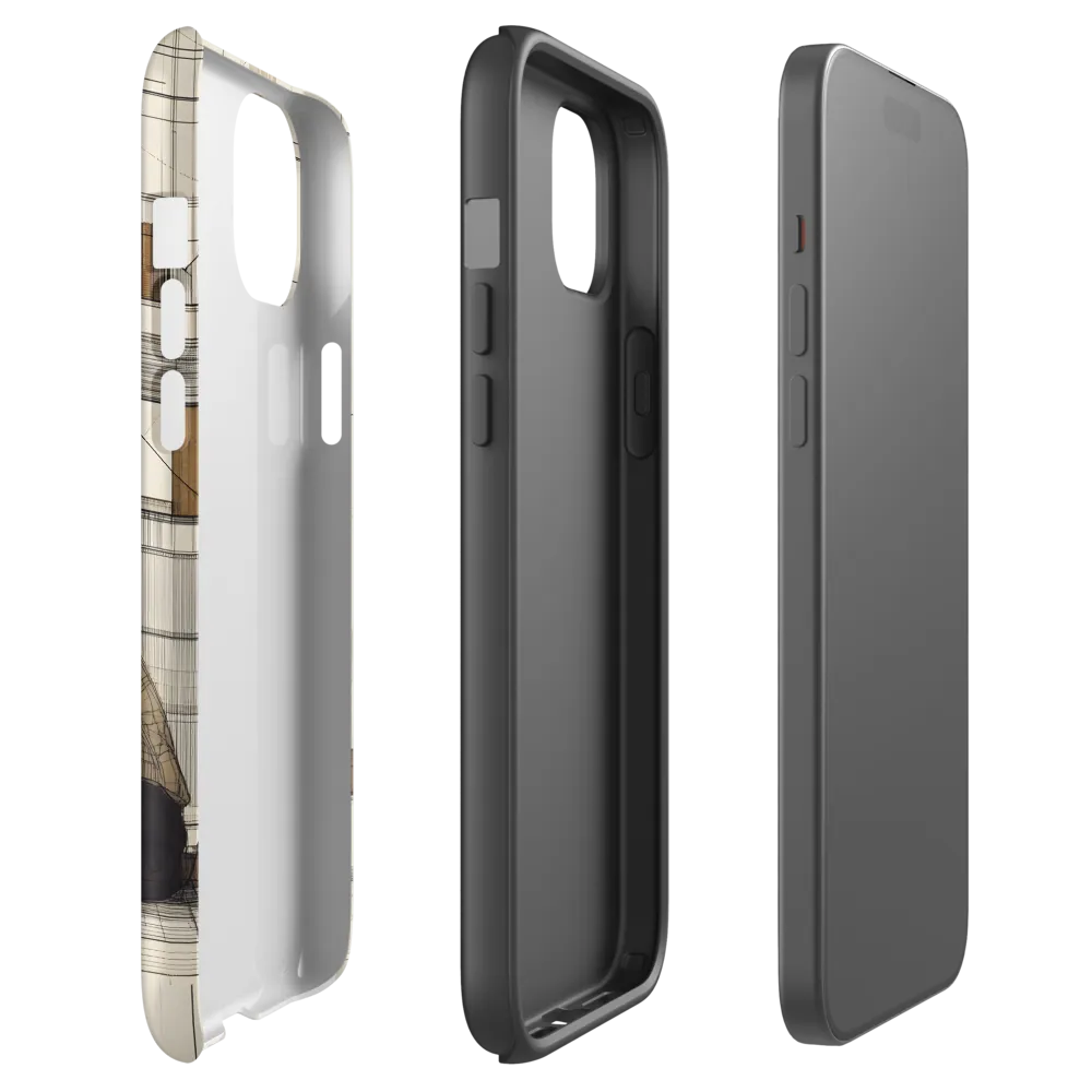 Quiet Reflections in Line | Phone Case |  15 Plus | Tough Case | Matte