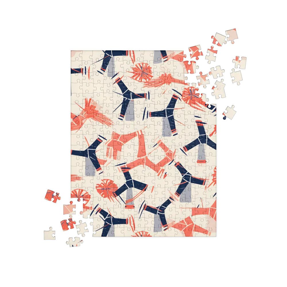 Whimsical Patterns of Nature and Femininity | Jigsaw Puzzle | 252/520 pieces