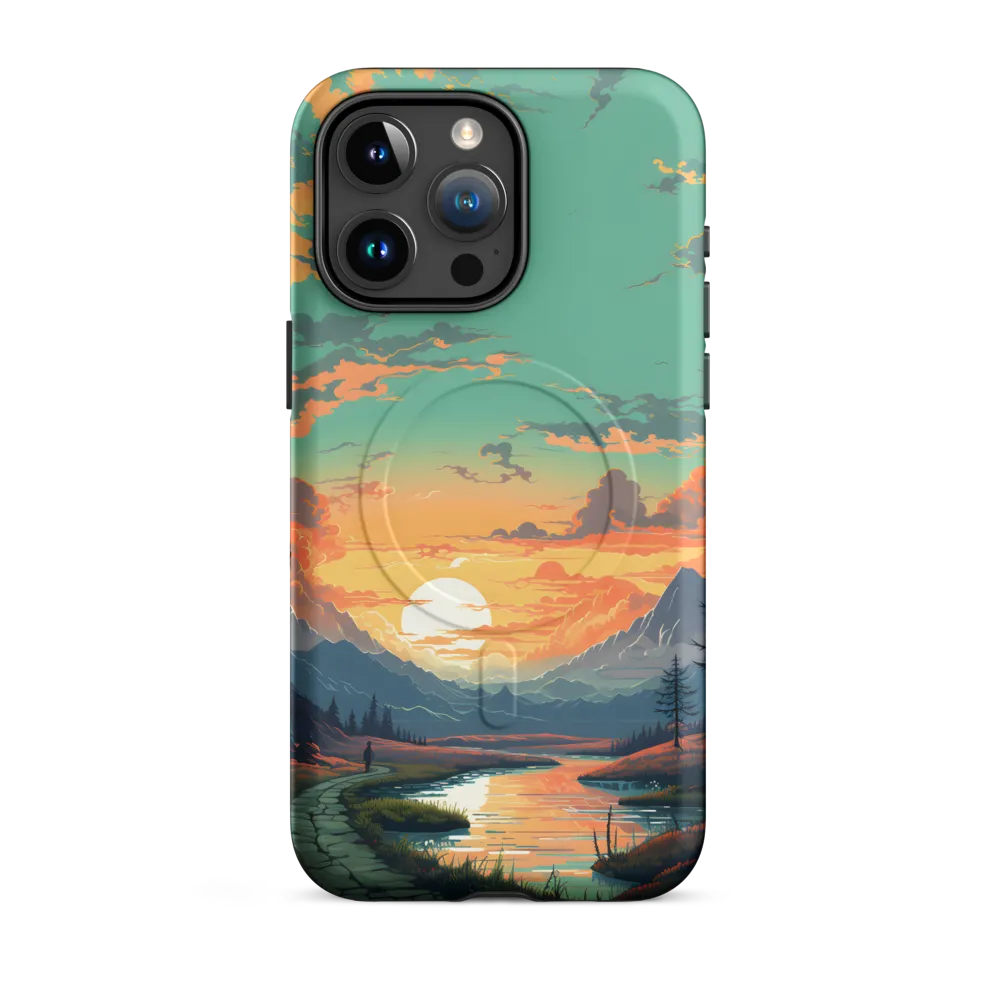 Tranquil Sunset Over the Majestic Mountains
