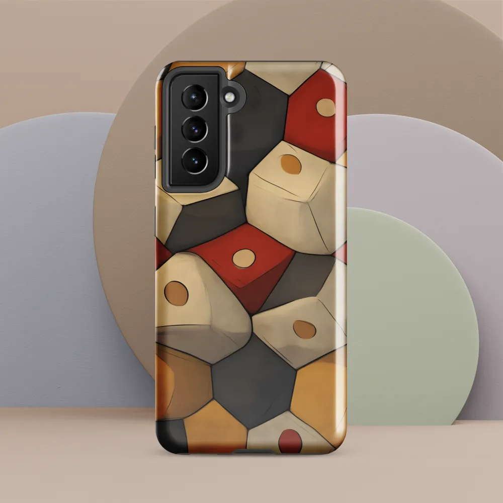 Interlocking Hexagons: An Abstract Dance of Color