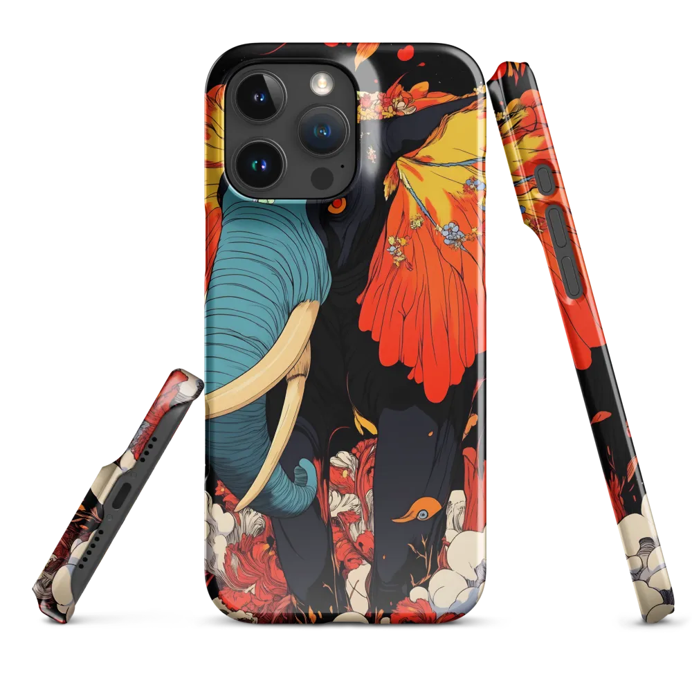 Majesty of the Floral Elephant | Phone Case |  16 Pro Max | Snap Case | Glossy