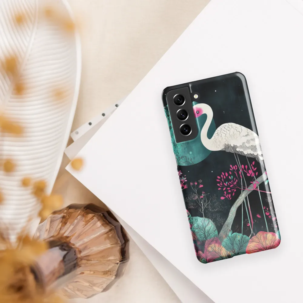 Ethereal Presence: Heron in a Floral Dreamscape