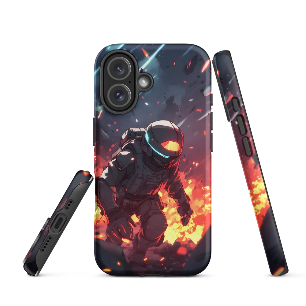 Astronaut Amidst Chaos | Phone Case