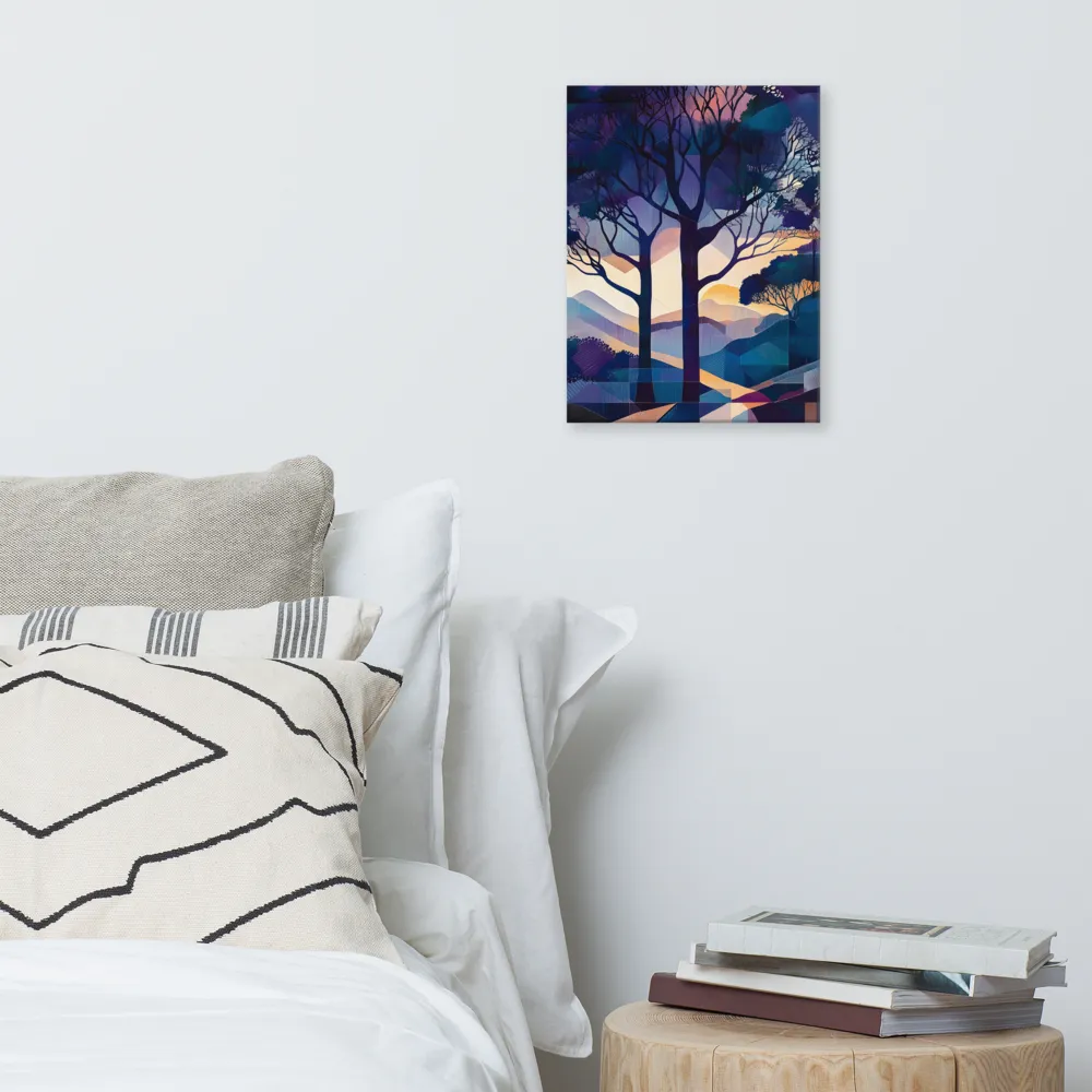 Tranquil Geometry: A Journey Through Color | Canvas | 12″×16″