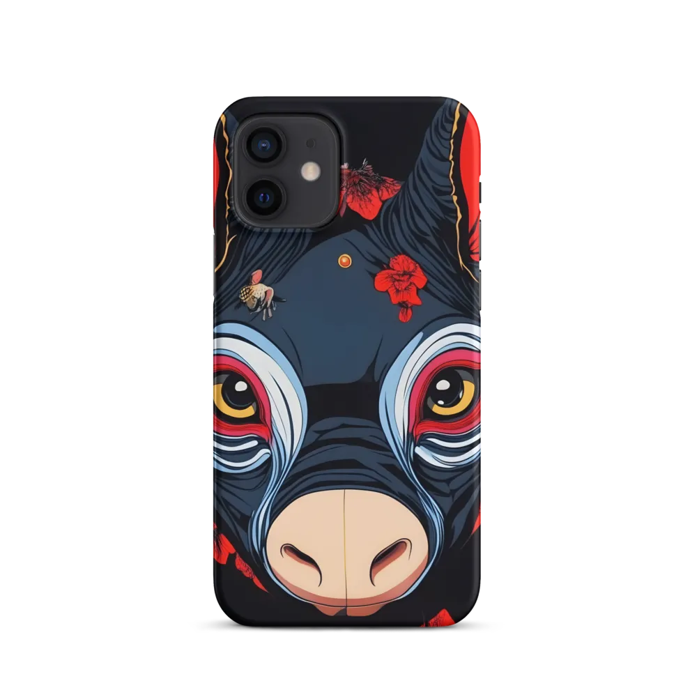 Mystical Bull with Floral Motifs