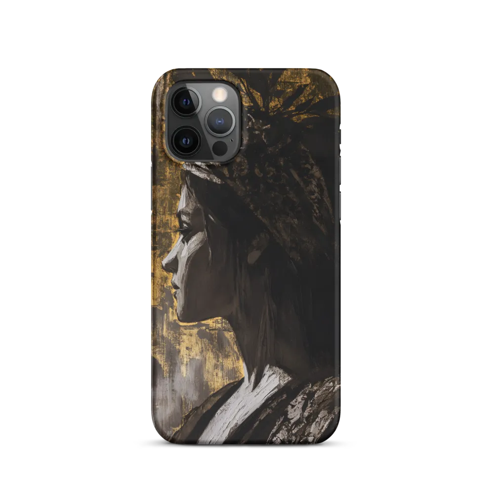 Golden Elegance: A Modern Profile Portrait