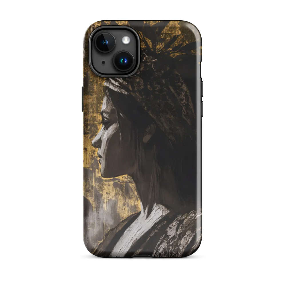 Golden Elegance: A Modern Profile Portrait