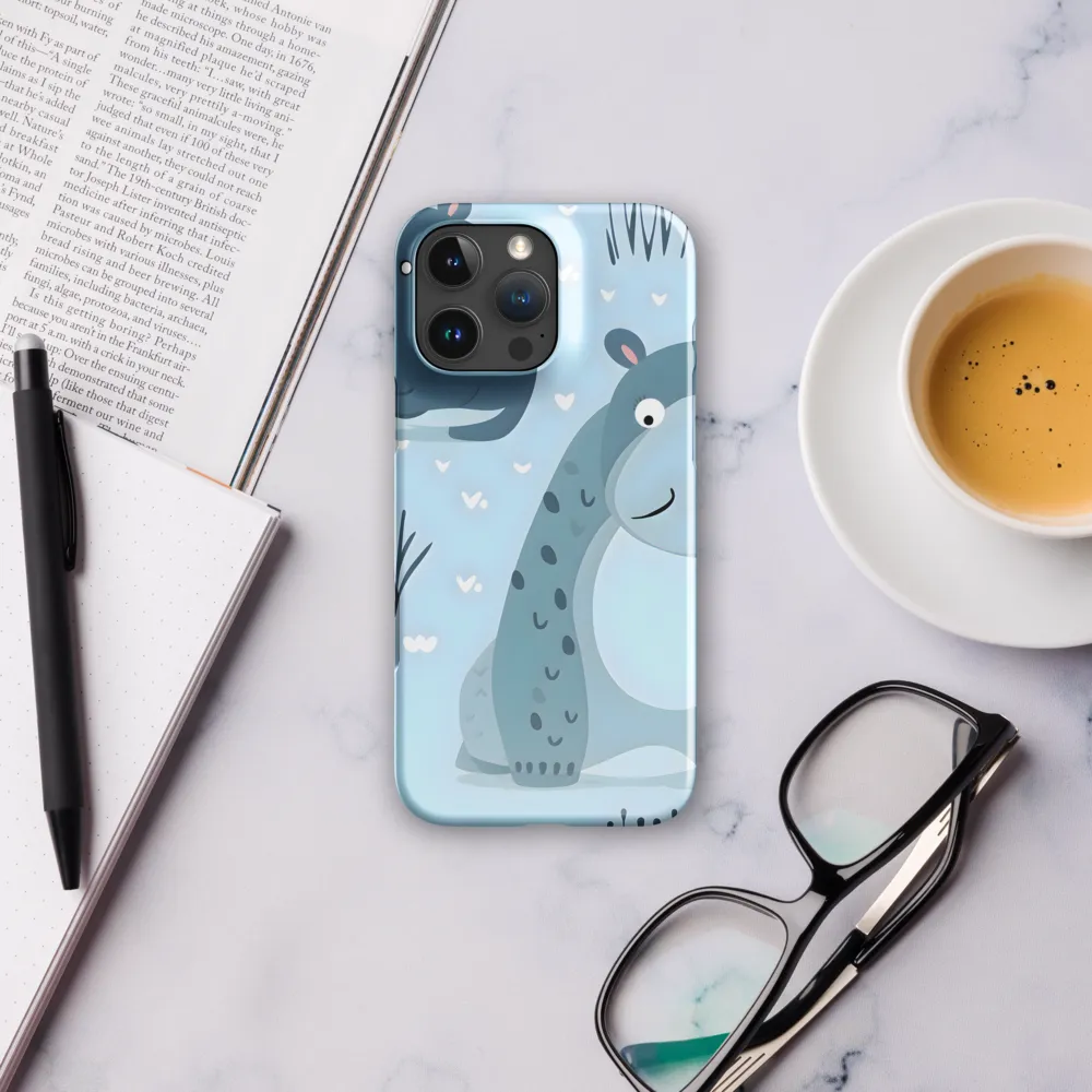 Whimsical Hippo Delight | Phone Case |  16 Pro Max | Snap Case | Glossy