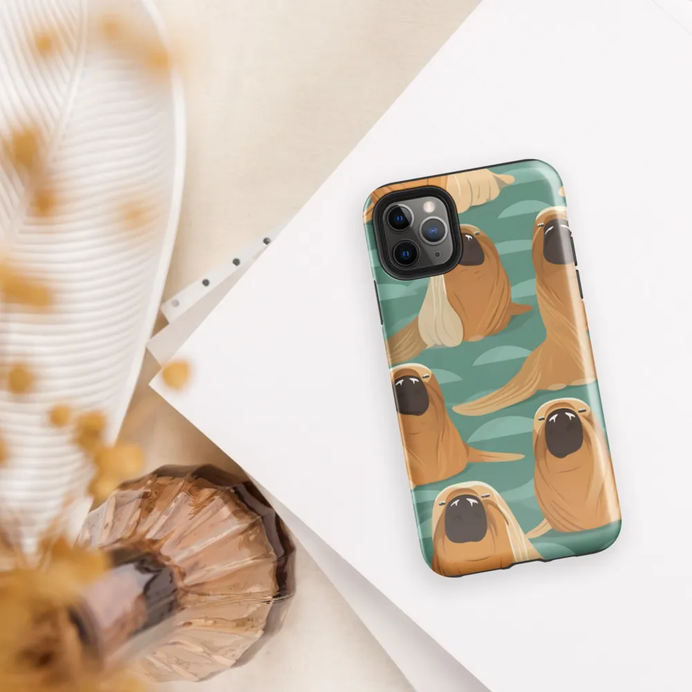 Whimsical Walrus Wonderland | Phone Case |  11 Pro Max | Tough Case | Glossy