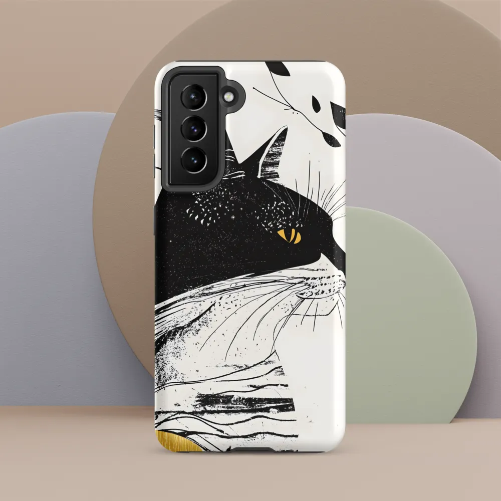 Whiskered Elegance: A Minimalist Cat Profile